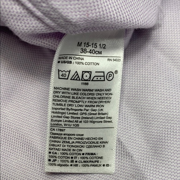 Banana Republic Men's Liliac Camden Standard-Fit Birdseye Dress Shirt Medium - Picture 6 of 8